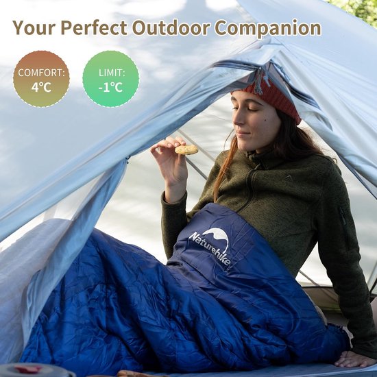 Ultralichte Naturehike slaapzak - compact formaat - 300 g - outdoor - zomerslaapzak - 3-4 seizoenen - mummieslaapzak - camping reizen festival - warm sleeping bag camo van Naturehike — afbeelding 3