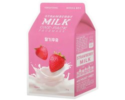 Milk One-Pack Facemask #Strawberry Milk