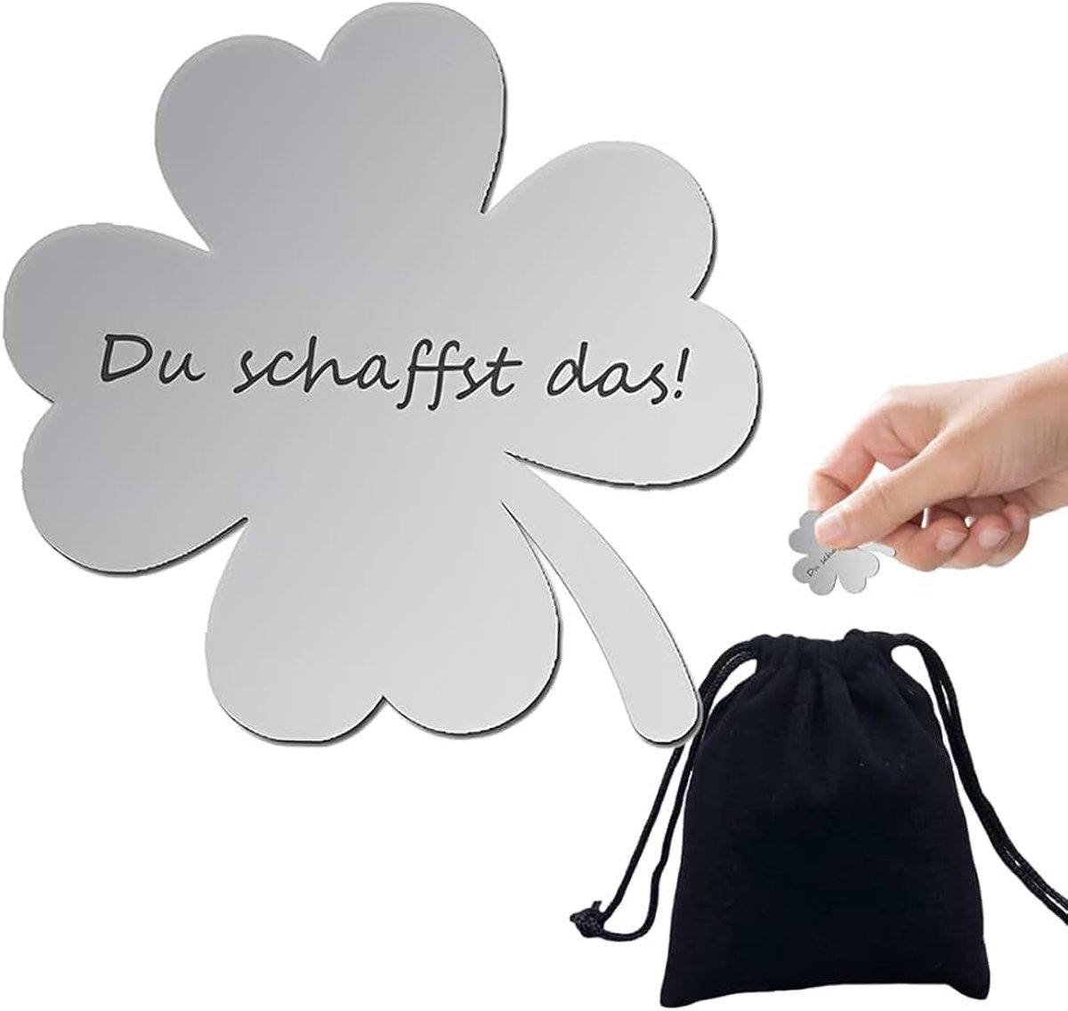 Geluksbrenger Du Schaffst Das Hand bedel klavertje vier veel geluk cadeau geluksbrenger geluksbrenger voor examen eindexamen opvrolijken herstel cadeau kinderen gezinnen