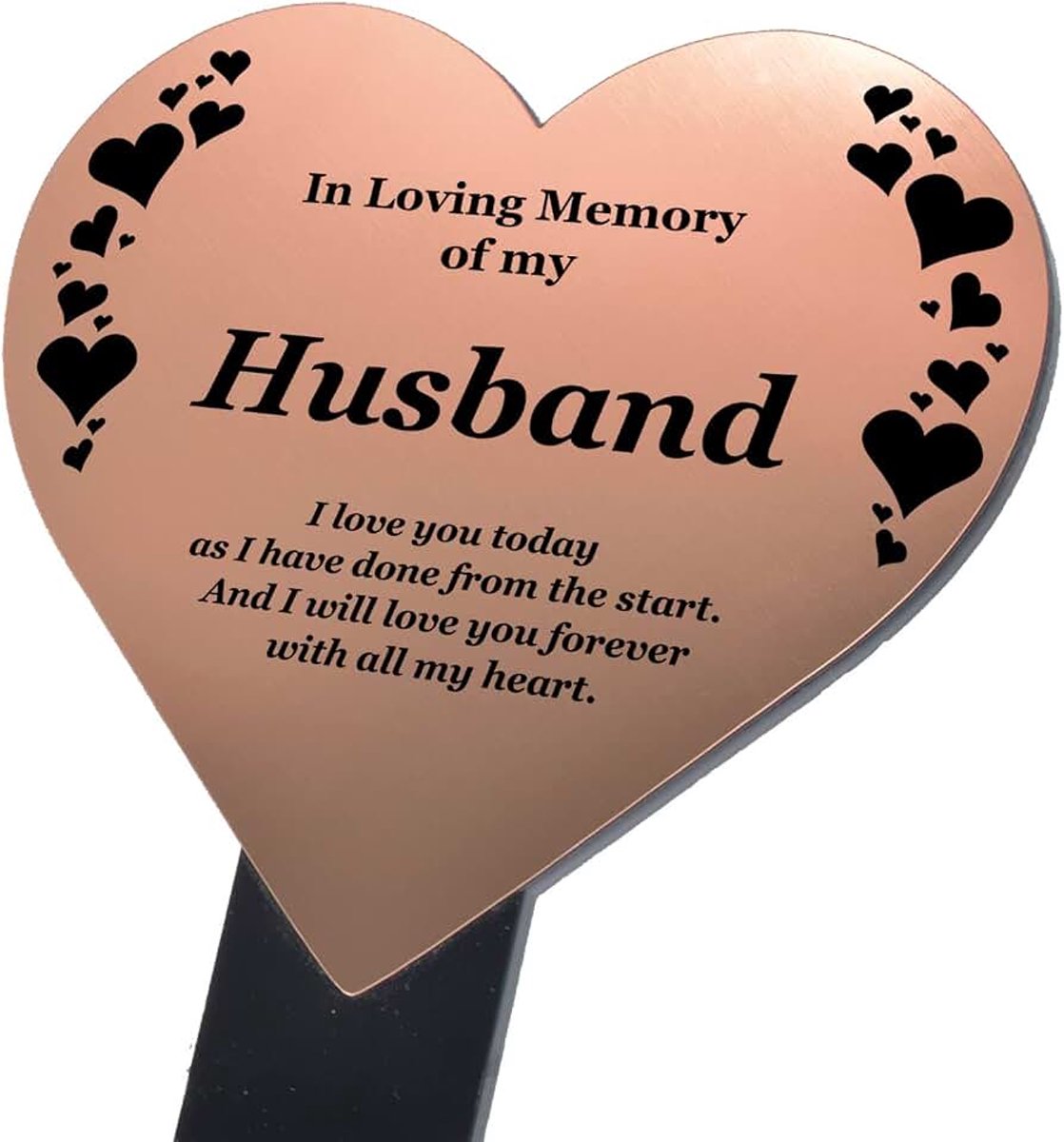 Man Memorial Herinnering Plaque Stake, HART SHAPE - Goud/Zilver/Koper, Waterdicht, Buiten, Grave Marker, Tribute, Plant Marker Actieve Restock verzoeken: 0 143 mm wide x 258 mm high Koper