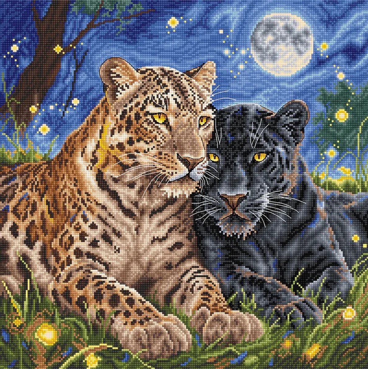 Borduurpakket AVA Stitch - The Night of the Felines - De Nacht van de Katten - 160