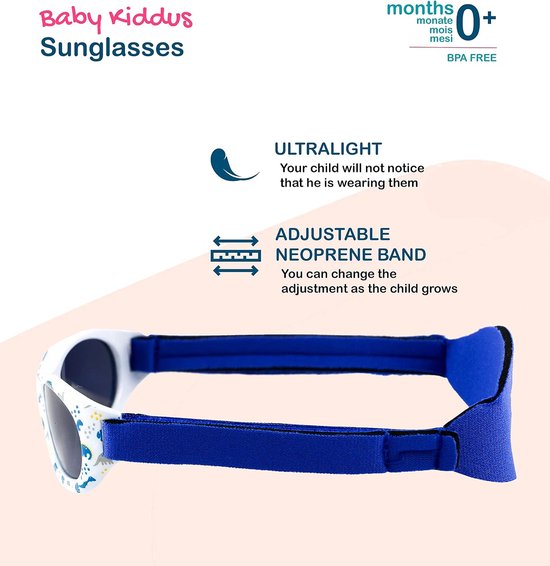 Baby Zonnebril - Oogbescherming Kinderen - Veilig Zonnen - UV400 Bescherming - 0-2 Jaar - Blauw — afbeelding 2