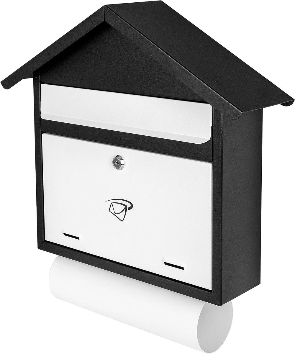 Brievenbus - Postbak - Post Ontvangen - Waterdicht Ontwerp - 50cm Hoog - Zwart Wit