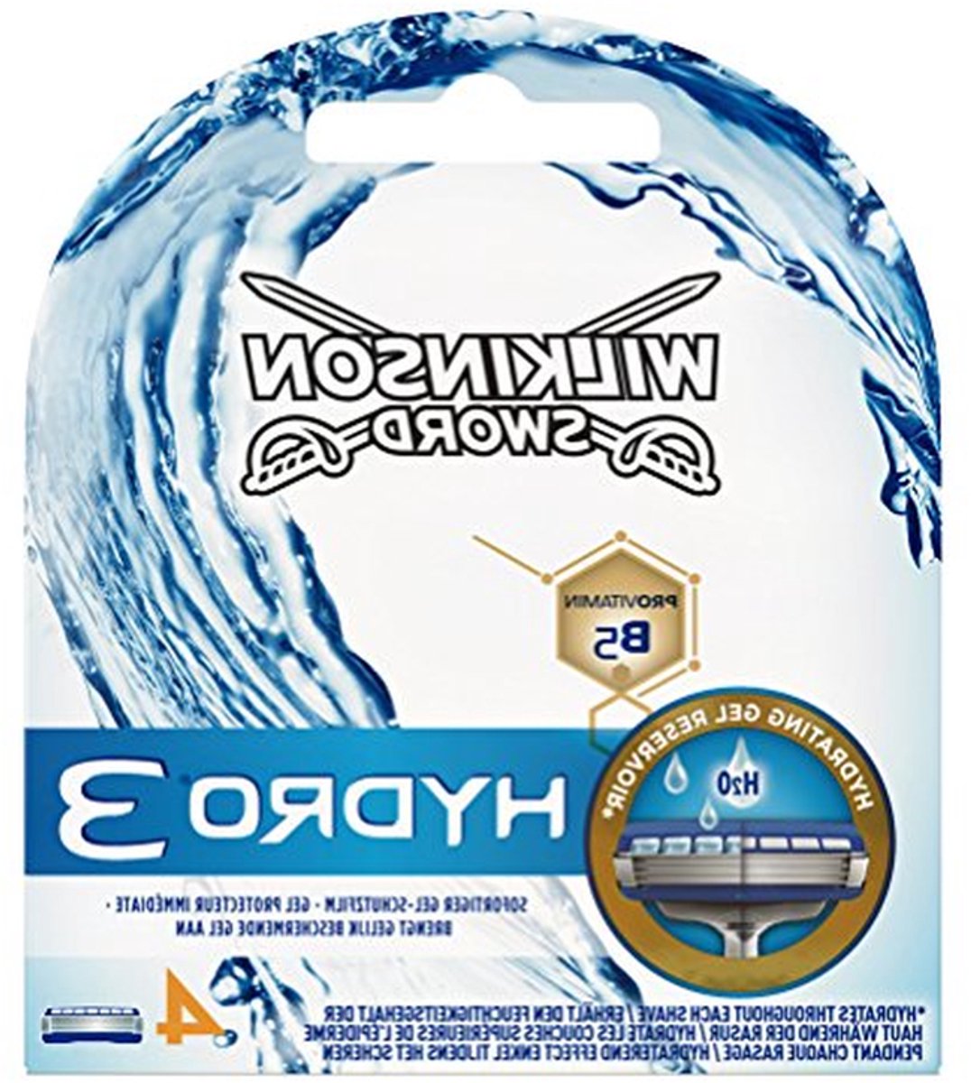 Scheermesjes - Reservemesjes - Glad Scheren - Beschermende Gel - 4 Stuks - Blauw