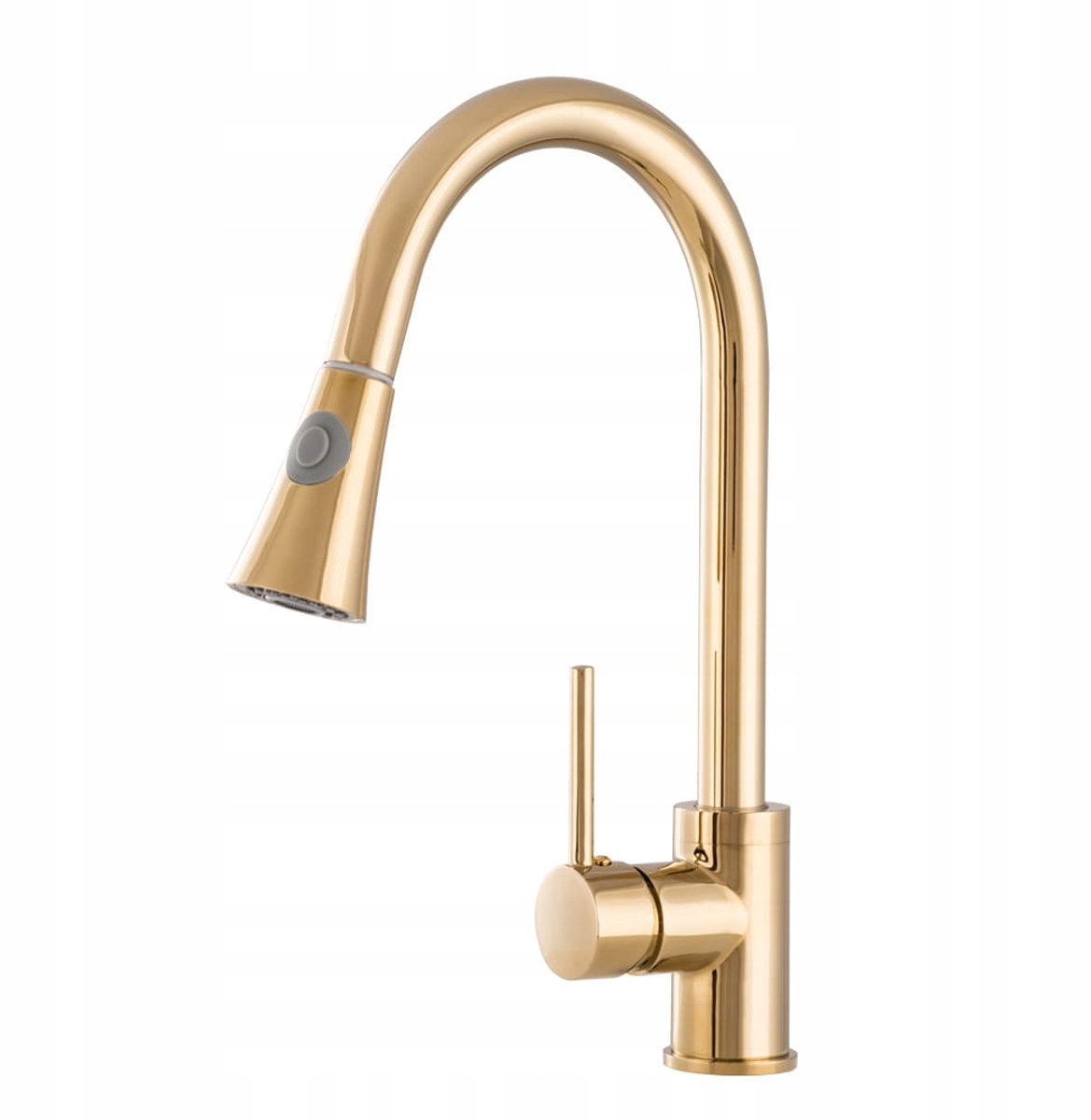 TARU Keukenmengkraan Goud - Messing met Uittrekbare Douche