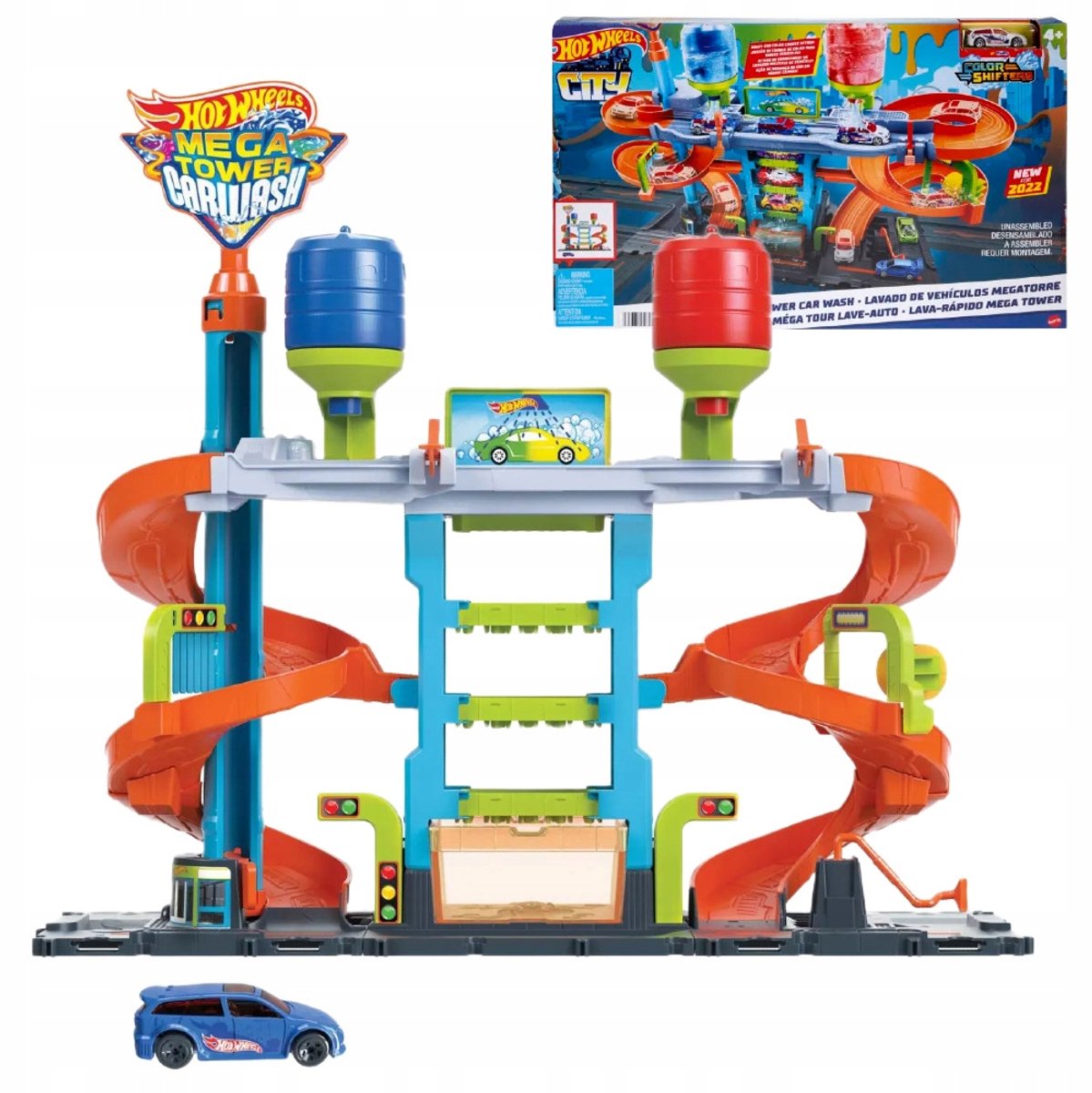 Hot Wheels City Megawasserbaan Color Shifters met Auto