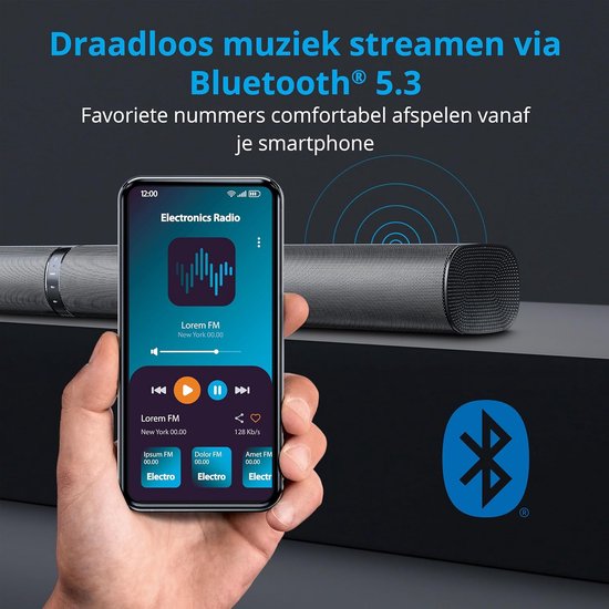 Soundbar met subwoofer - Home cinema - Film en muziek - Draadloze bas - 2.1 kanaals - Zwart — afbeelding 4