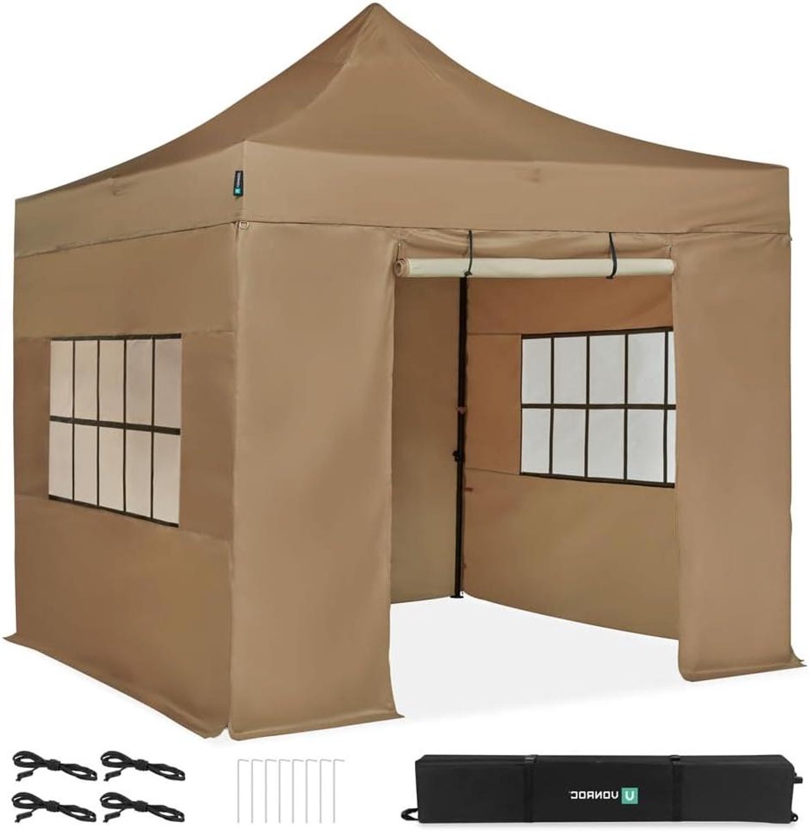 Partytent - Paviljoen - Feestelijke bijeenkomsten - Waterdicht UV-bescherming - 3x3 meter - Beige