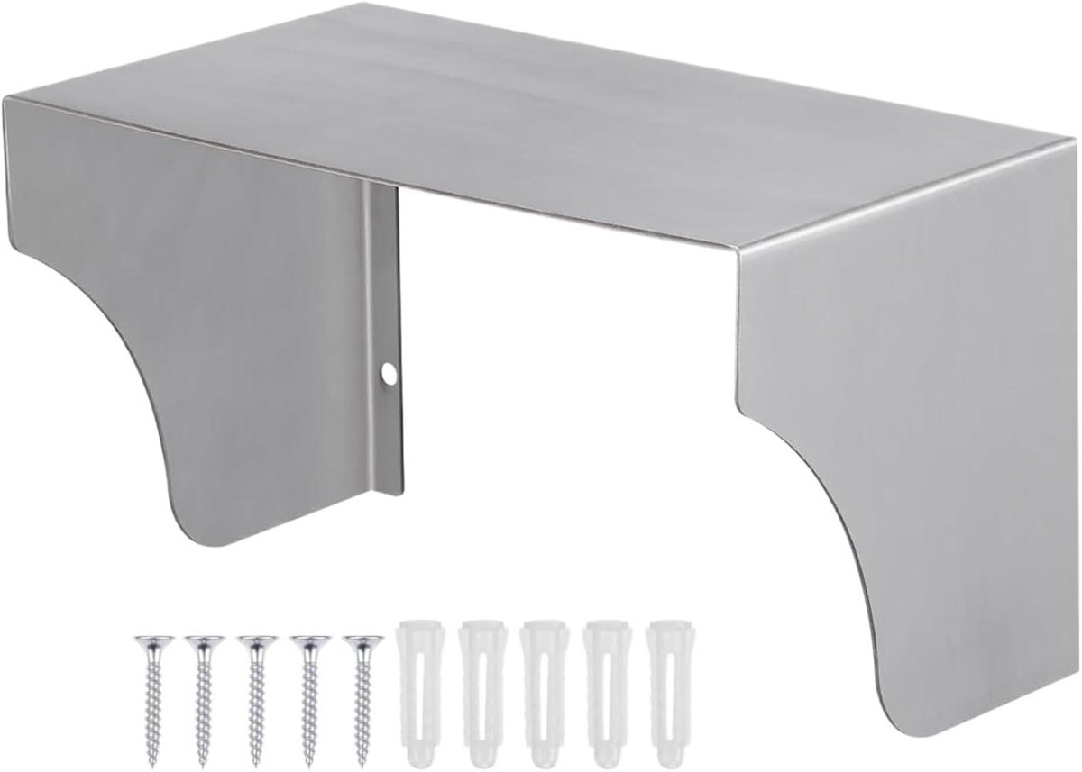 Deurbel Afdekking - Regenhoes - Apparaten Beschermen - Roestvrij Staal - 26 x 15 x 13 cm - Zilverkleurig