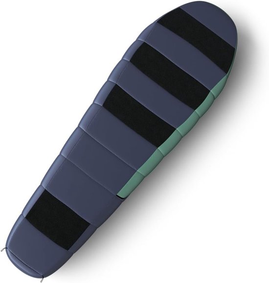 Mummie Slaapzak - Outdoor Slaapzak - Kamperen en Reizen - Lichtgewicht Compressiehoes - 210 x 85 cm - Blauw — afbeelding 3