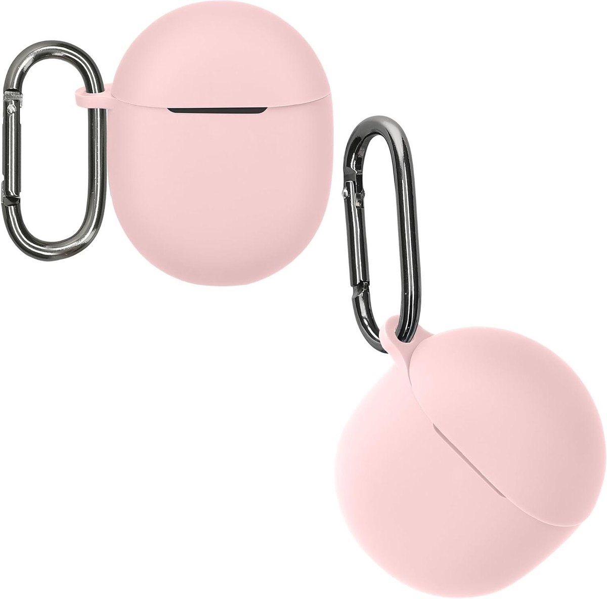 Hoesje voor oordopjes case - Beschermhoes Oplader - Oordopjes Beschermen - Met sleutelring - 6.5 x 6 x 1.6 cm