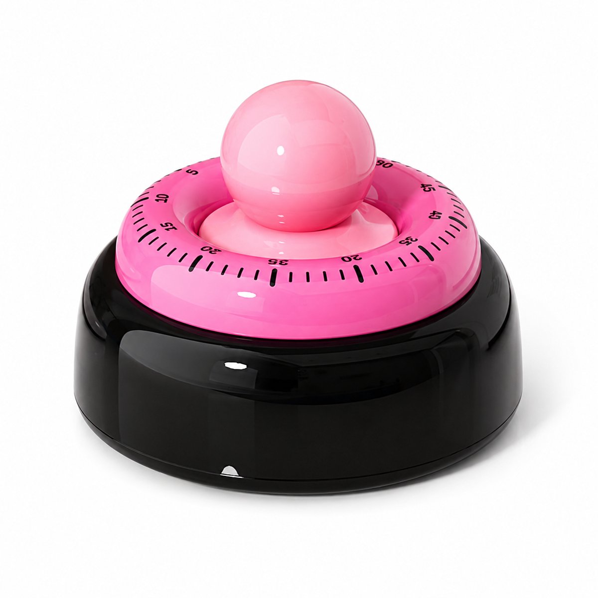 Bobypet - Mechanische Kookwekker - Magnetische Keukentimer met Draaiknop - Stil Aftellen Zonder Batterij - Voor Koken, Bakken en Studie - Zwart