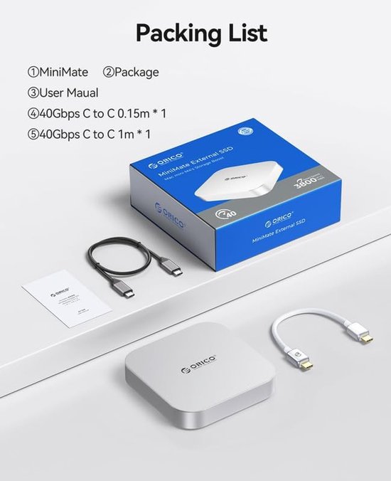 Externe SSD - Draagbare Opslag - Bestanden Opslaan - Hoge Snelheid - 4 TB - Zwart — afbeelding 2