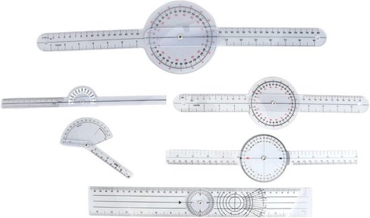 - Elektronische Digitale Goniometer - Medische Goniometer Set - 6 Delig - Multifunctioneel - Gewrichtsgoniometer Set - Fysiotherapeuten - Thuisgebruik - Studenten - 6 8 10-inch
