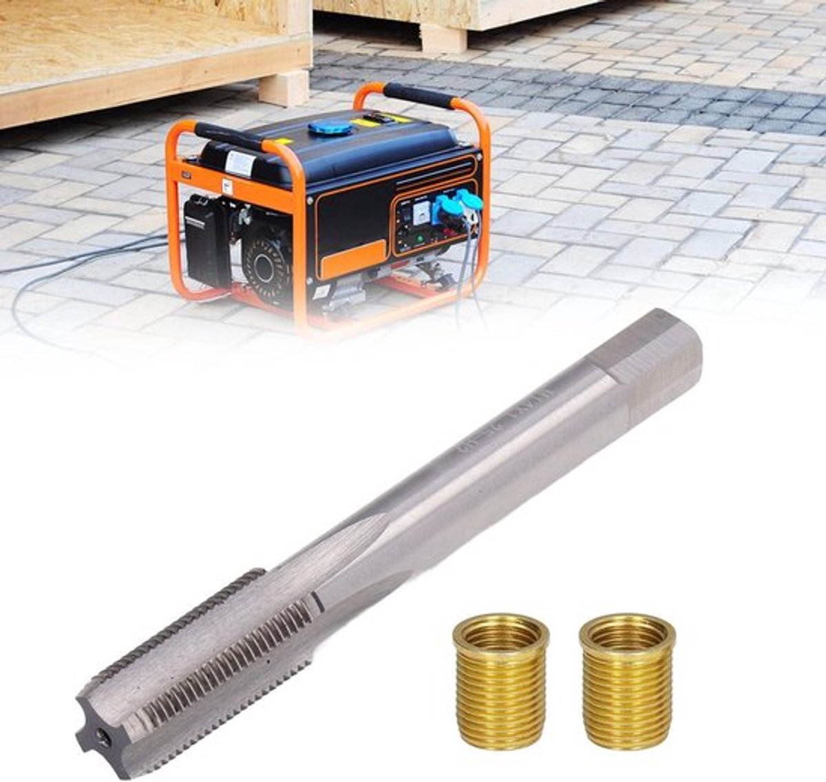 Bougieschroefdraad reparatieset - Bougie inzet - Terug tap tool - Inserts - Tap plugs - M12x1.25 schroefdraad - M14x1.25 - 12 mm - F350 - Town Car - 2001 - Geschikt voor voertuigen met M12x1.25 en M14x1.25 schroefdraad