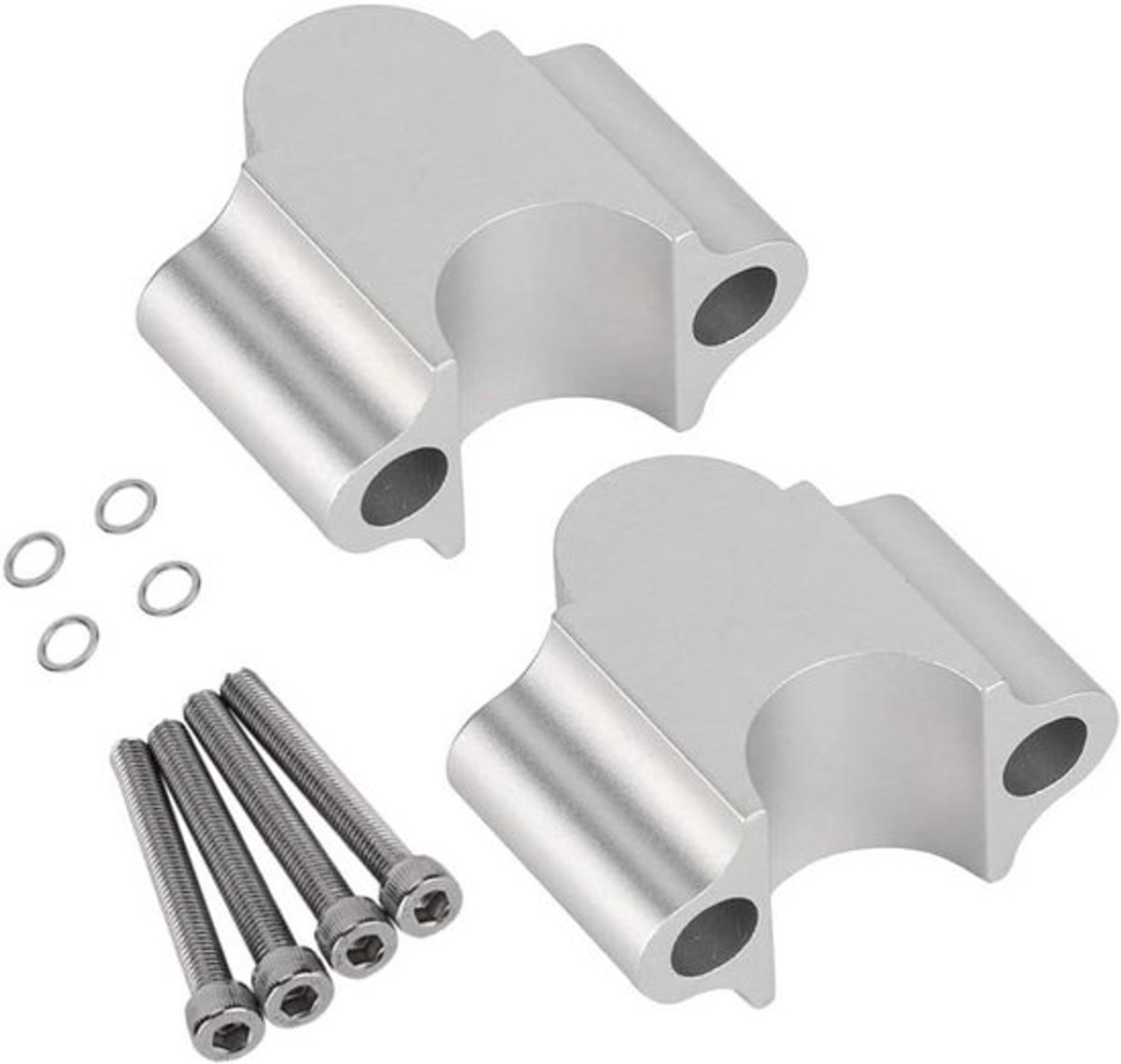 Universele Motorstuurverhoger 22 mm – Riser van Aluminiumlegering 7/8 Inch – Verhogingsklem - Geschikt voor Motoren - Zwart - Stuurverhoging Accessoire.