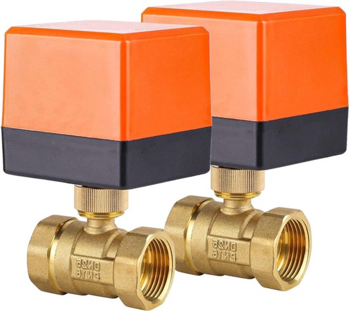 Zoneventiel messing elektrisch motorventiel DN25 G1 inch AC 230V - 2-weg afsluiter omschakeling stroomregeling