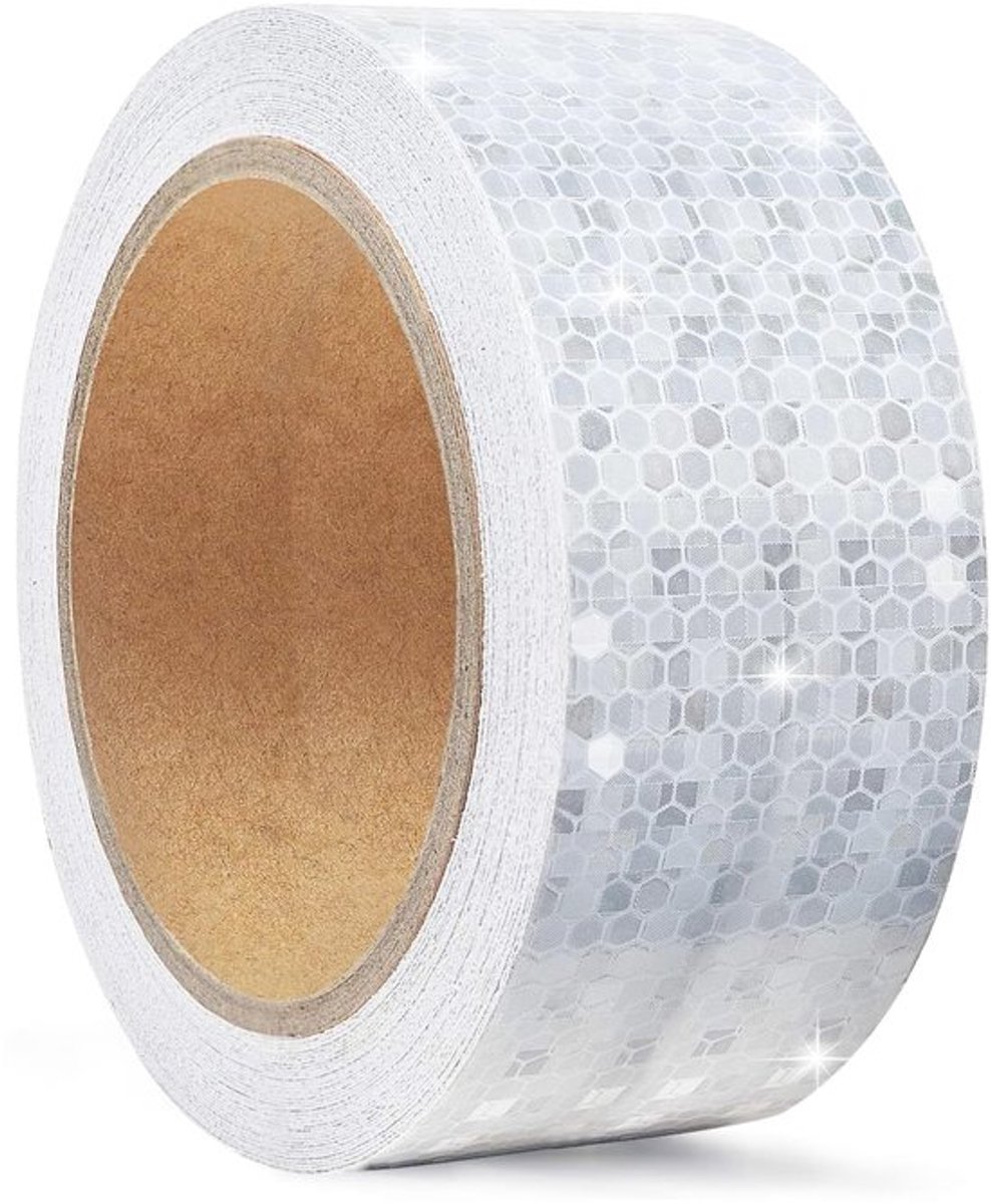 Reflectietape 5cm x 10m - Waterdichte Tape - Zelfklevende Tape - Hoge Zichtbaarheid - Duurzaam - Diamantpatroon - Veiligheidstape
