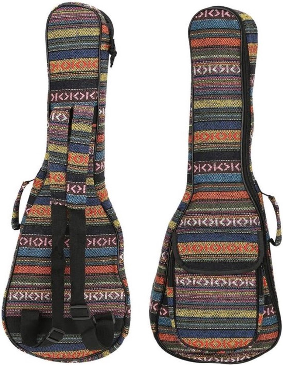 Concert Ukulele Tas met Dikkere Katoenen Voering en Rug- en Zijkoffers voor 4-Snarige Ukulele, Ideaal voor Optredens en Bescherming