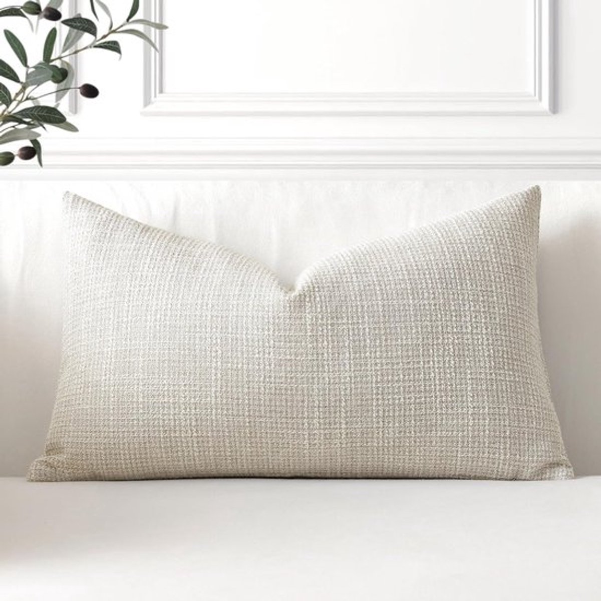 Linnen Kussenhoes Beige - Decoratie voor Woonkamer/Slaapkamer - 1 stuk - 40 x 60 cm