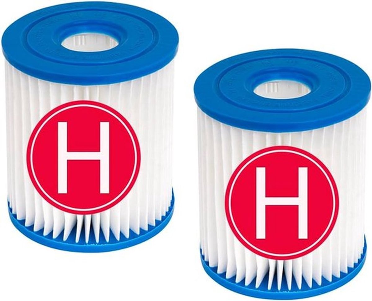 Vervangingsfilterpatronen Type H voor Zwembadfilters en Spa's (2 Stuks)
