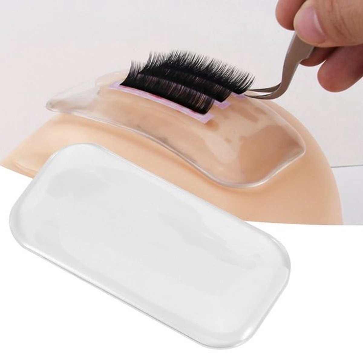 Wimperhouder Herbruikbaar - Siliconen Pads - Valse Wimpers Palet - Voorhoofd Lijm - Wimperverlenging - Antislip Design - Wimperpalet