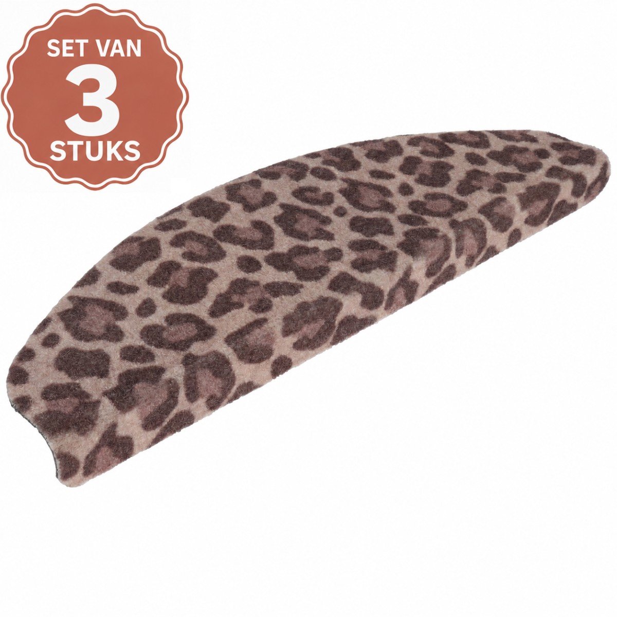 Stairkiss - Trapmat - Africa - 17 x 56 cm - Set van 3 stuks - halve maantjes - incl. bevestiging