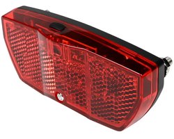 Benson Fiets Achterlicht - verstelbaar - rode LED - reflector - IPX3 - 93 x 41 x 23,5 mm - inclusief batterijen