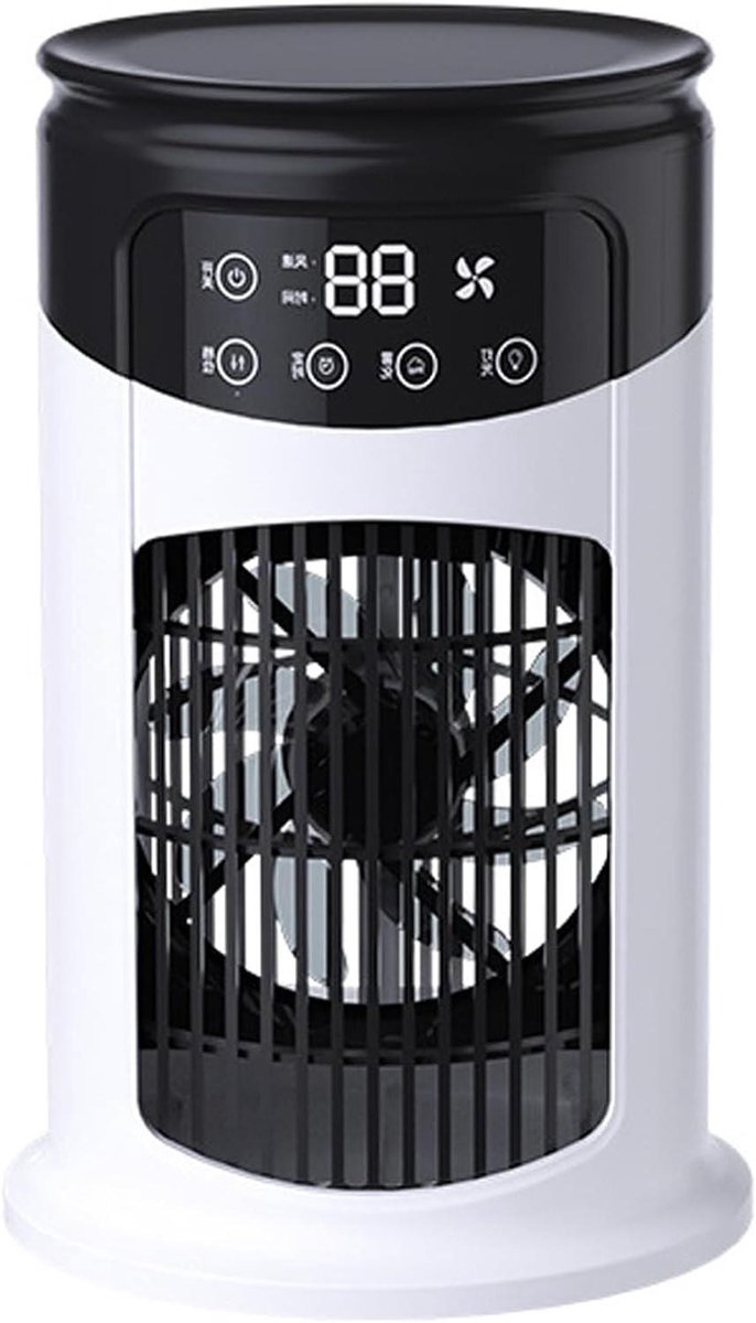 Luchtkoeler - Persoonlijke Ventilator - Persoonlijke Koeling - 6 Snelheden Instelbaar - 18.5 x 17 x 18.5 cm - Wit