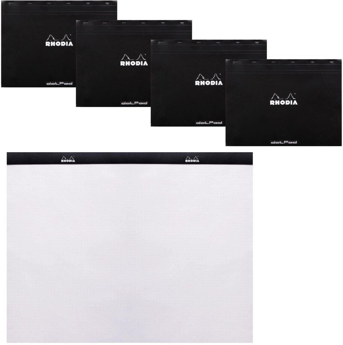 Rhodia Notitieblok - A3+ - DotPad - N38 - 80 Vel - Dotted Papier - Stippen - 80g - 5 stuks