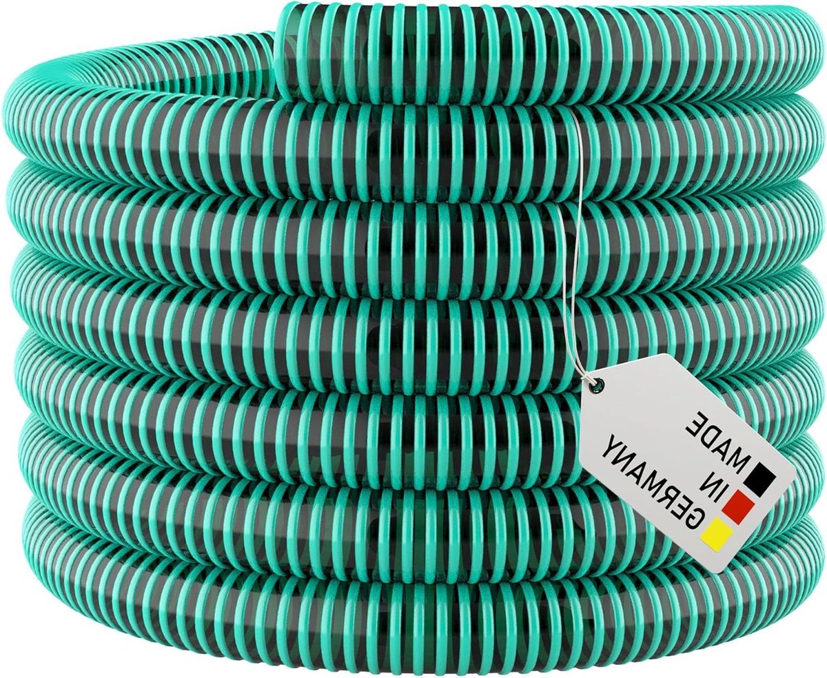 Zuigslang - Spiraalslang Drukslang - Water Verplaatsen - Versterkt met Spiraal - 30 meter 32mm - Groen