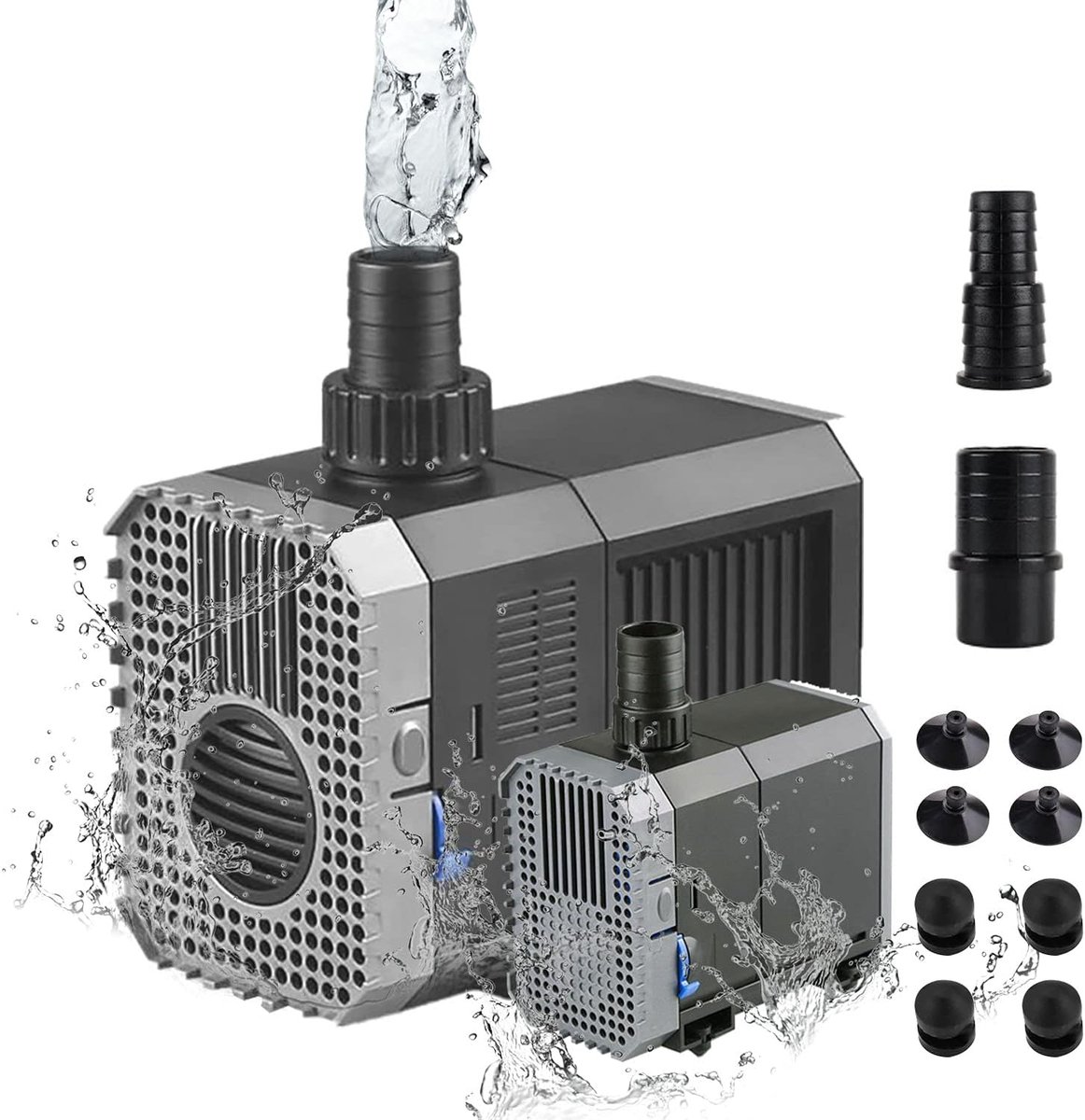 Dompelpomp, waterpomp, voedingspomp, mini-aquariumpomp, 500 l/h, 7 W, vijverpomp, fontein, filterpomp voor vijver, vistank, fontein, vistank