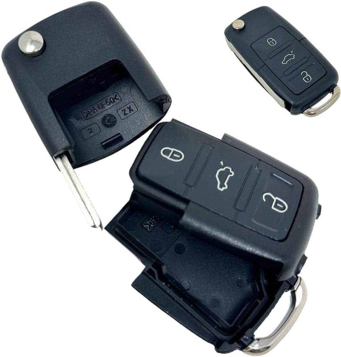 Fake autosleutel - veilige safe Secret Key - onopvallend en bedrieglijk echt voor reizen, festival, feest (1 x - 3-delig)