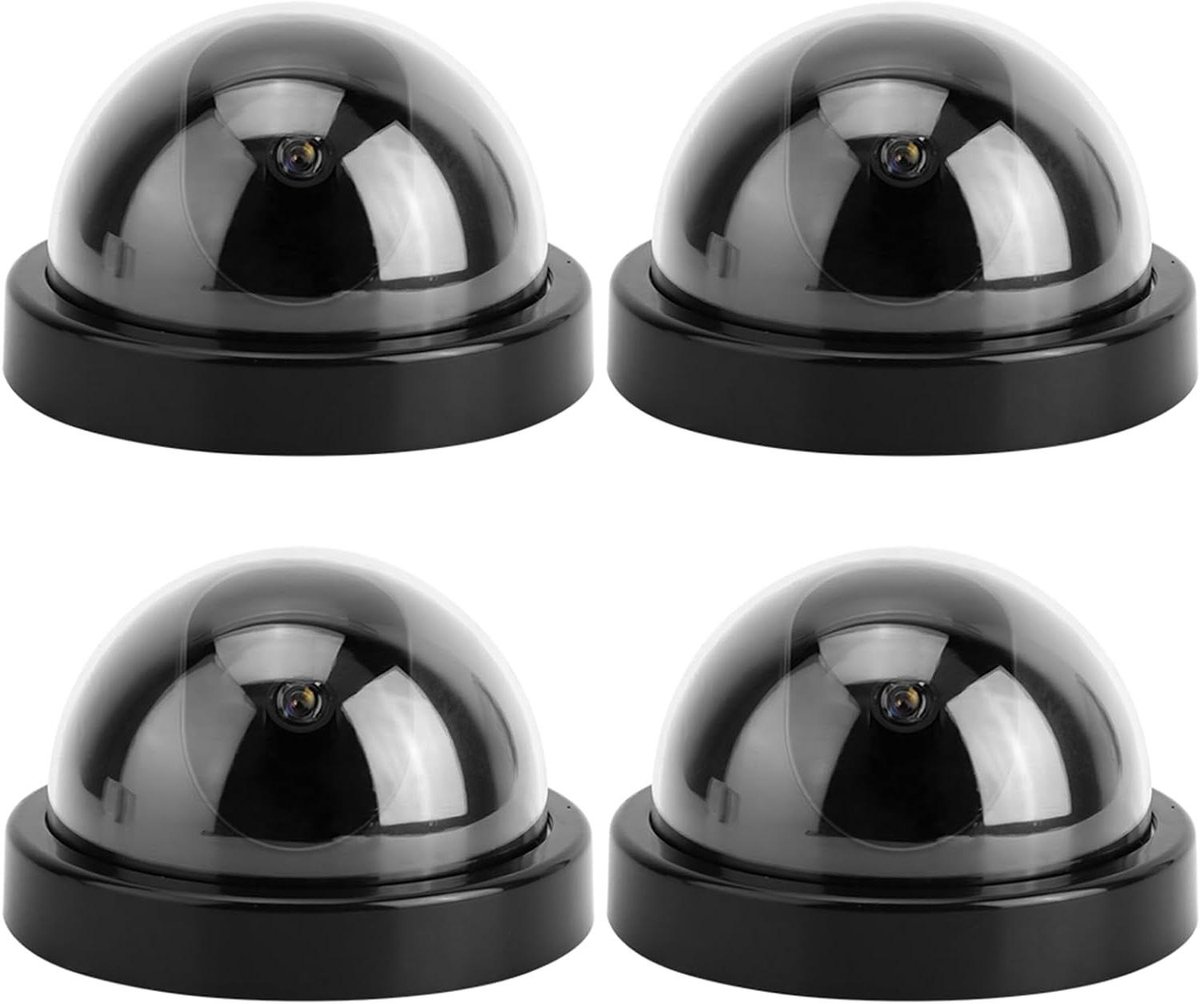 Dome Simulatiecamera - Nep Beveiligingscamera - Beveiliging Verbeteren - Knipperend LED Licht - 4 Stuks - Zwart