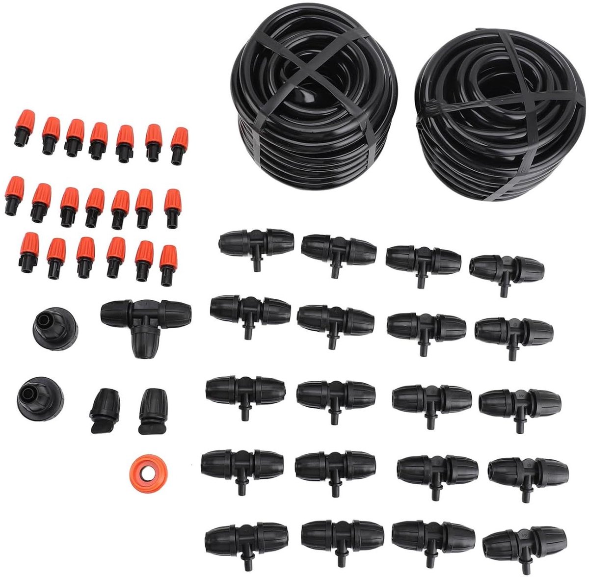 Druppelirrigatieset - Watersysteem Tuin - Planten Water Geven - Snelle Installatie - 20 Meter - Zwart