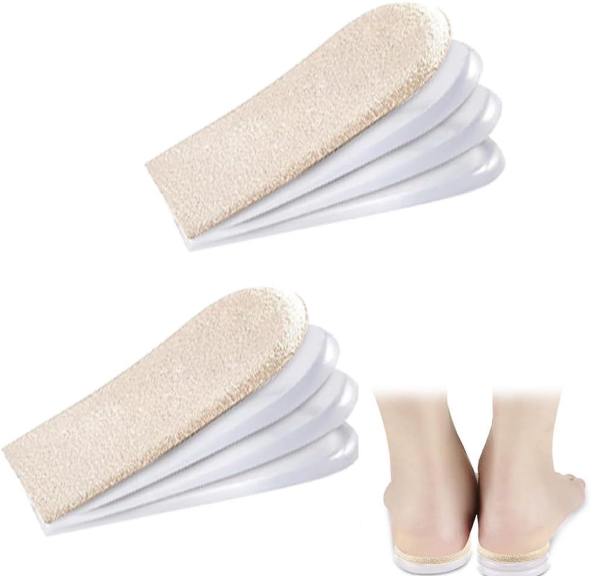 2 sets Hoogteverhoging,Hielliftinzetstukken,Verstelbare hielliften,Geschikt voor sportschoenen, nette schoenen, laarzen, casual schoenen en werklaarzen