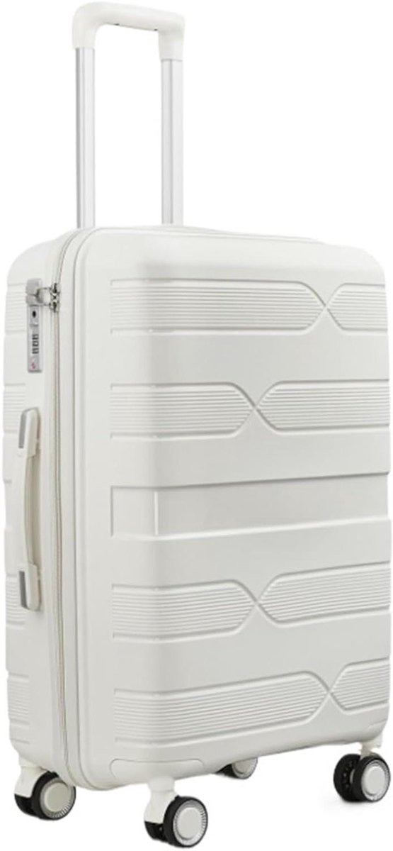 Reiskoffer - Koffer Trolley - Zakenreis Reizen - Lichtgewicht PP Materiaal - 20 inch - Zwart