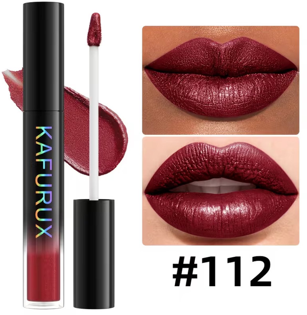 Pearly Lip Gloss Bordeaux Red – Langhoudende Shimmer Lipgloss met Parelmoerglans – Waterproof Lipgloss
