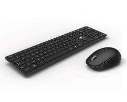 Port Designs QWI PACK KEYBOARD + MOUSE OFFICE PRO RECHARGEABLE BLUETOOTH - 2,4GHz en Bluetooth verbinding - USB-C oplaadbaar - QWERTY - Zwart