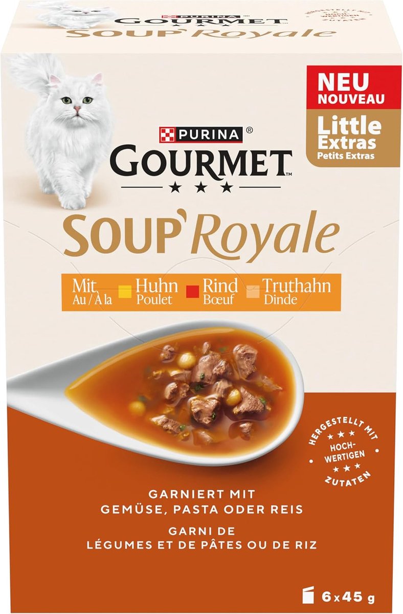 PURINA®Gourmet® GOURMET Soup Royale with Meat (6 x 45g)