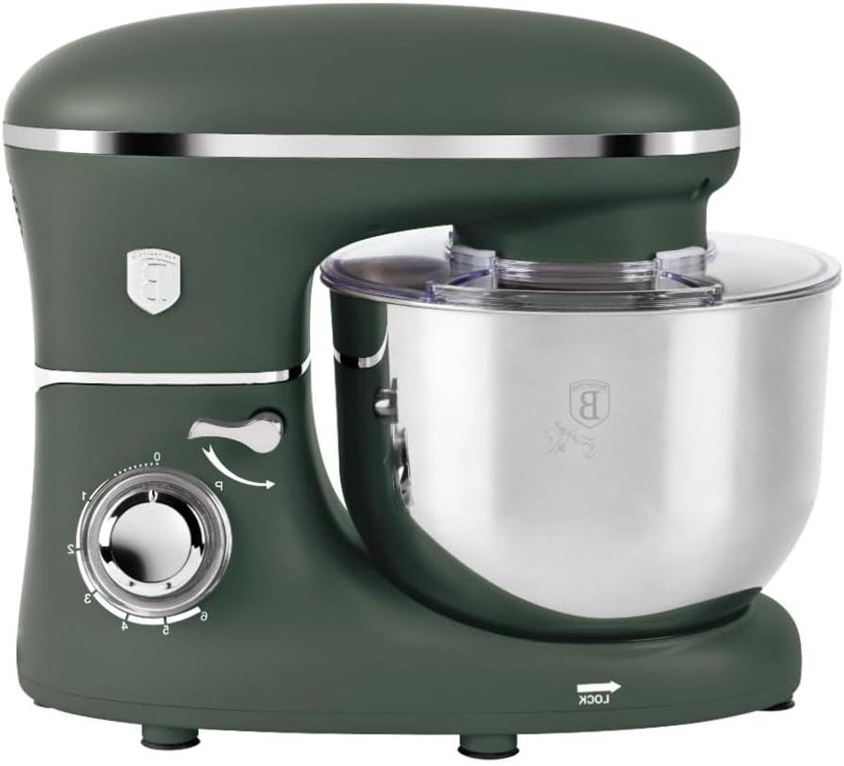 Keukenmachine - Mixer Kom - Grote Bereidingen - Krachtige Motor - 6 Liter Kom - Mat Groen