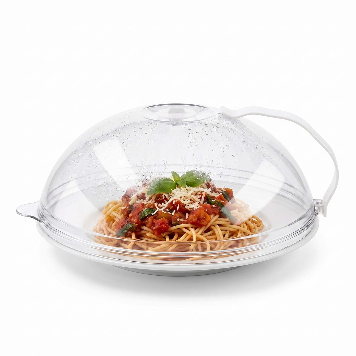 Springos Magnetronbak - Magnetrondeksel - Magnetronafdekking - Spatbescherming - Bordkap - 100 °C - Polycarbonaat - 25 cm