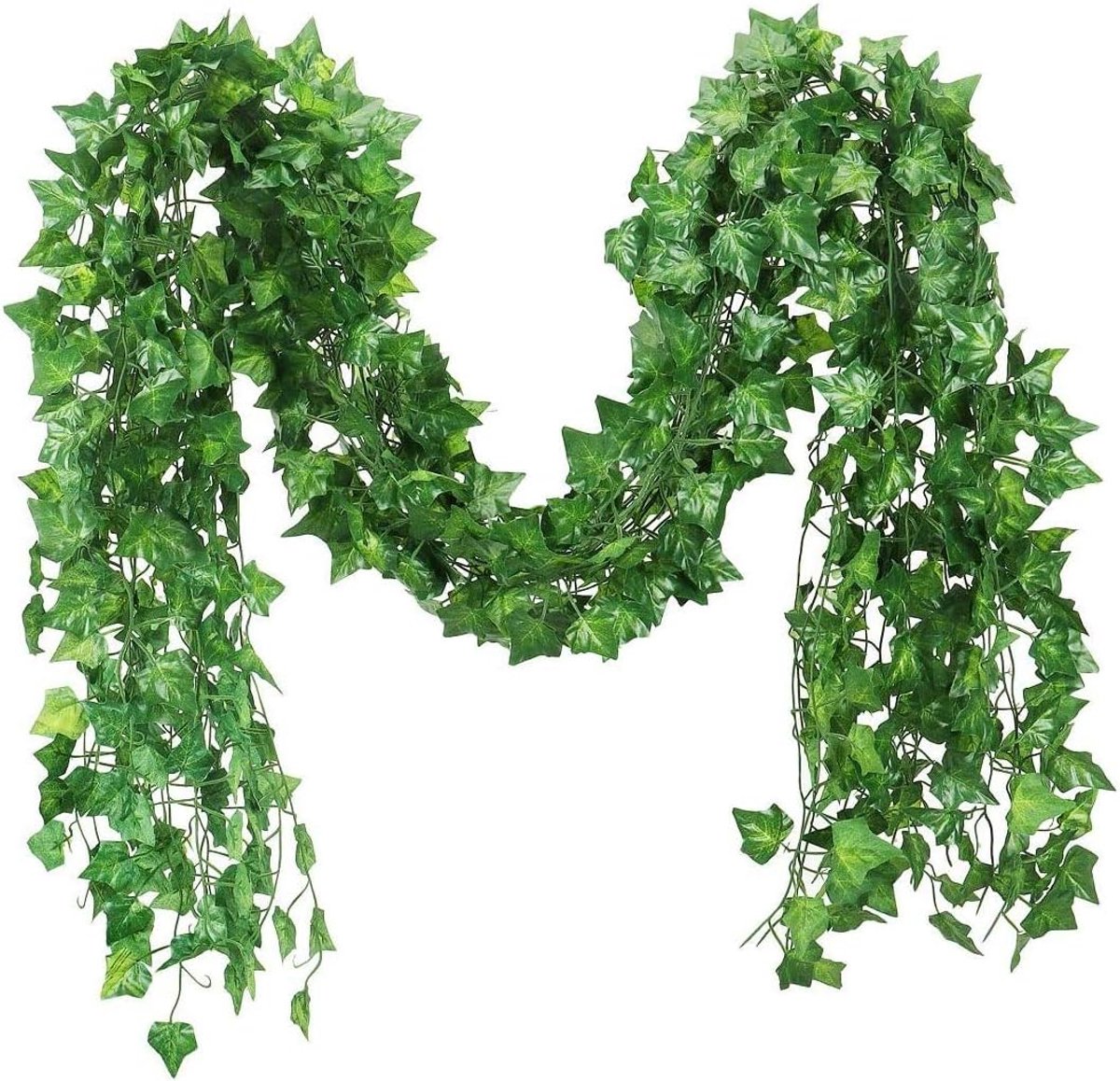 24 stuks Kunstmatige Klimop Guirlande - 200cm Lang - Groene Kunststof Hangplant voor Muurdecoratie - Ideaal voor Bruiloften, Feesten & Thuisdecoratie