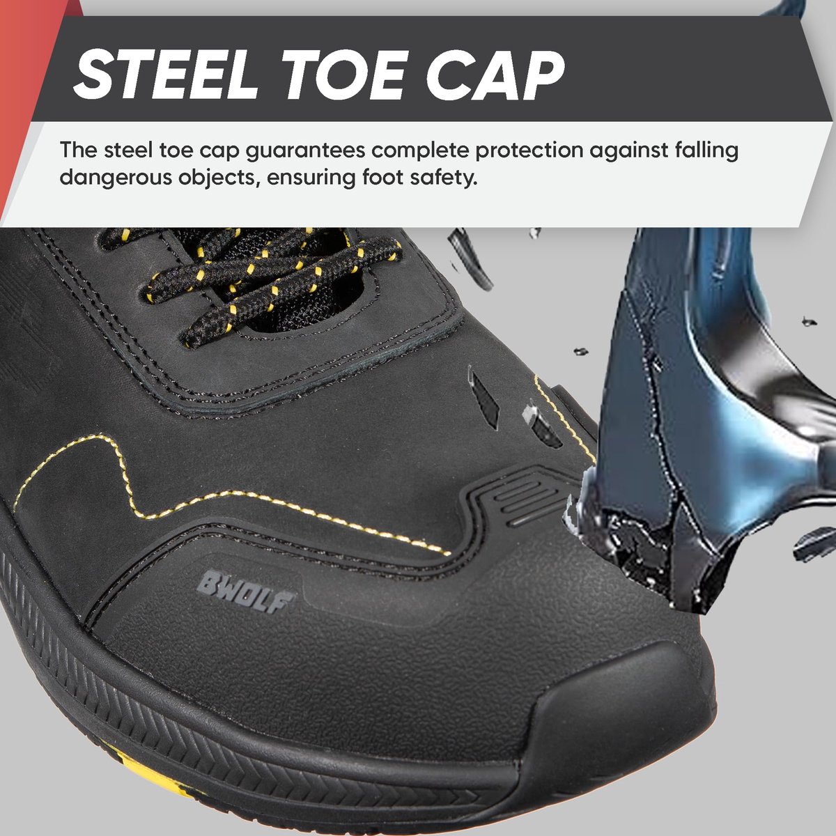 Werkschoenen S3 38 EU - Nabuk waterdicht - Hoge veiligheidsschoenen - Antislip met 4x4 Grip Tech - SnelShoppen