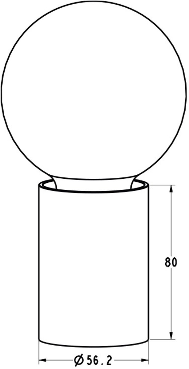 Babu tafellamp wit voor E27-lichtbron (max 40W, niet inbegrepen), Ø56 x 80 mm, IP20