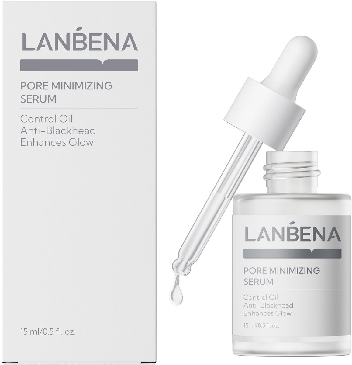 LANBENA Pore Minimizer voor het gezicht, huidverzorging, Pore Minimizer Treatment Serum - verkleinen van poriën, verlichting van droogheid, versteviging van de talgcontrole, 15ml