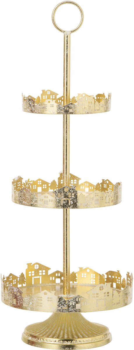 J-Line Decoratief dienblad - ijzer - goud