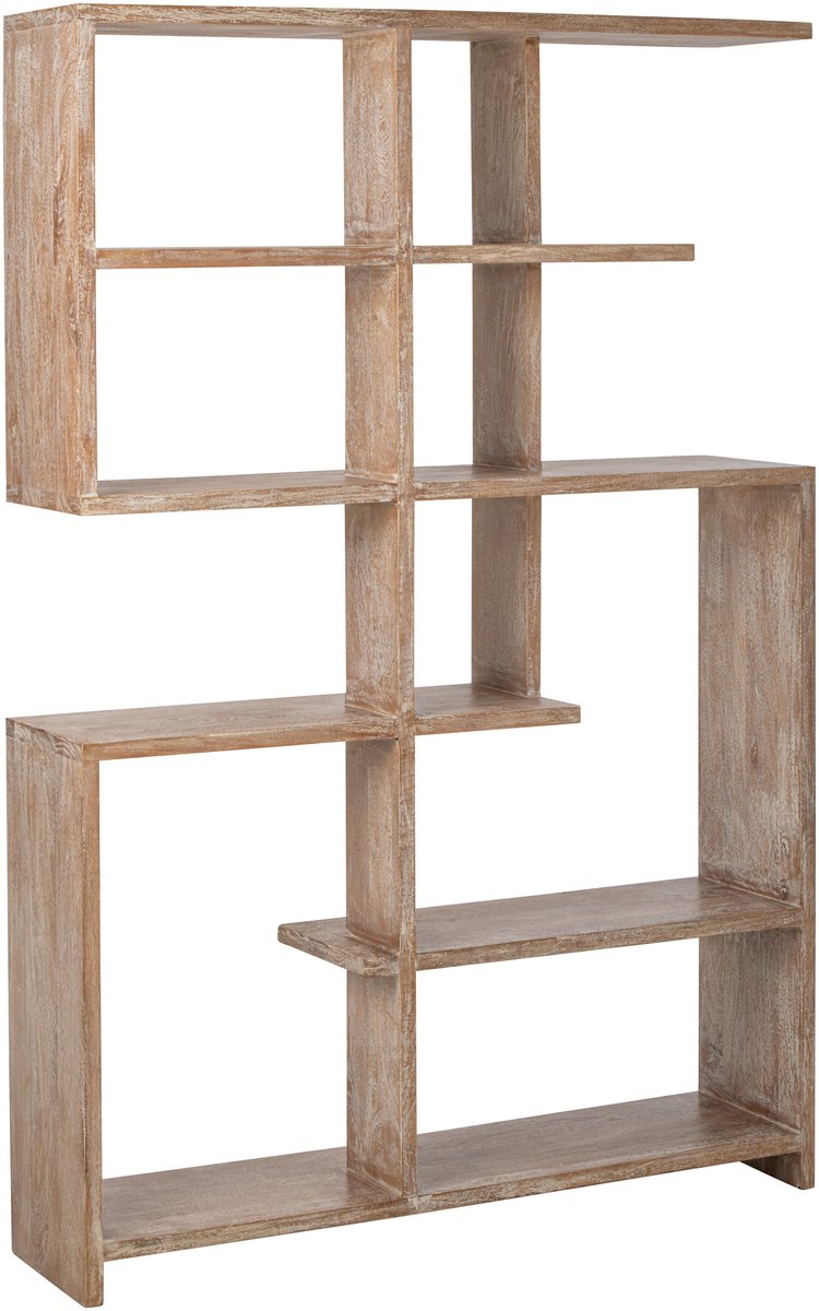 J-Line boekenkast - mangohout - gebroken wit