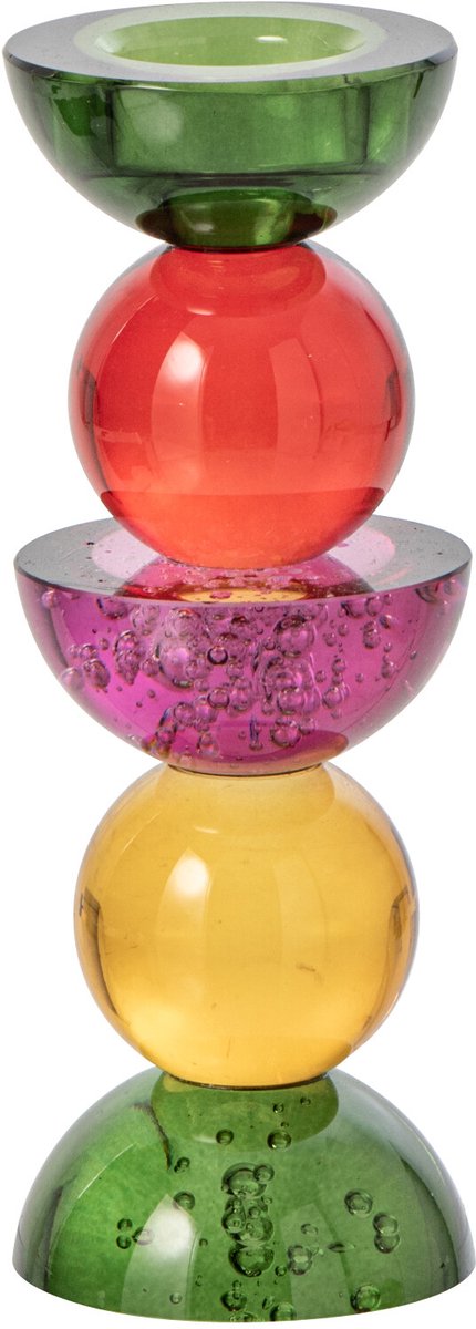 J-Line kandelaar - glas - multi - small