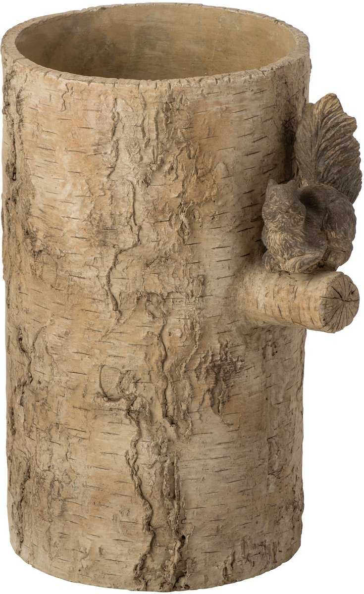 J-Line vaas Eekhoorn - cement - beige/bruin - medium